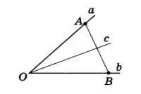 Геометрия ГИА, Луч с проходит между сторонами угла АОВ
